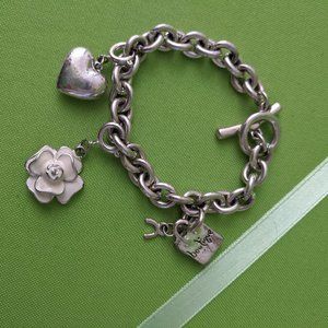 Chunky Charm Bracelet with Wish Bone